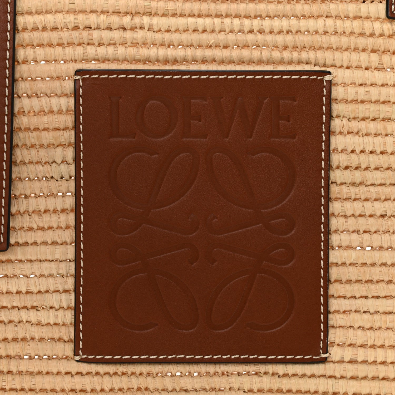 Loewe Raffia Small Square Basket Tote Bag Natural Tan 6 of 10