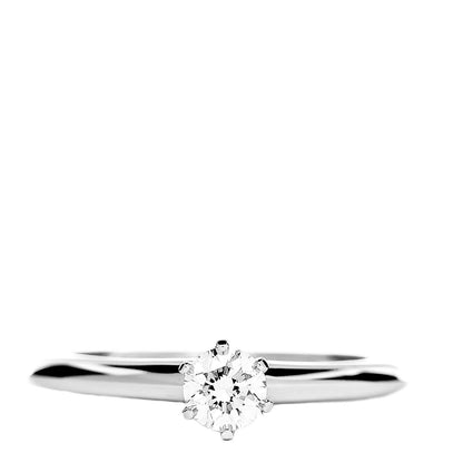 Tiffany Platinum Diamond .26ct Solitaire Engagement Ring 51 5.75 1 of 6