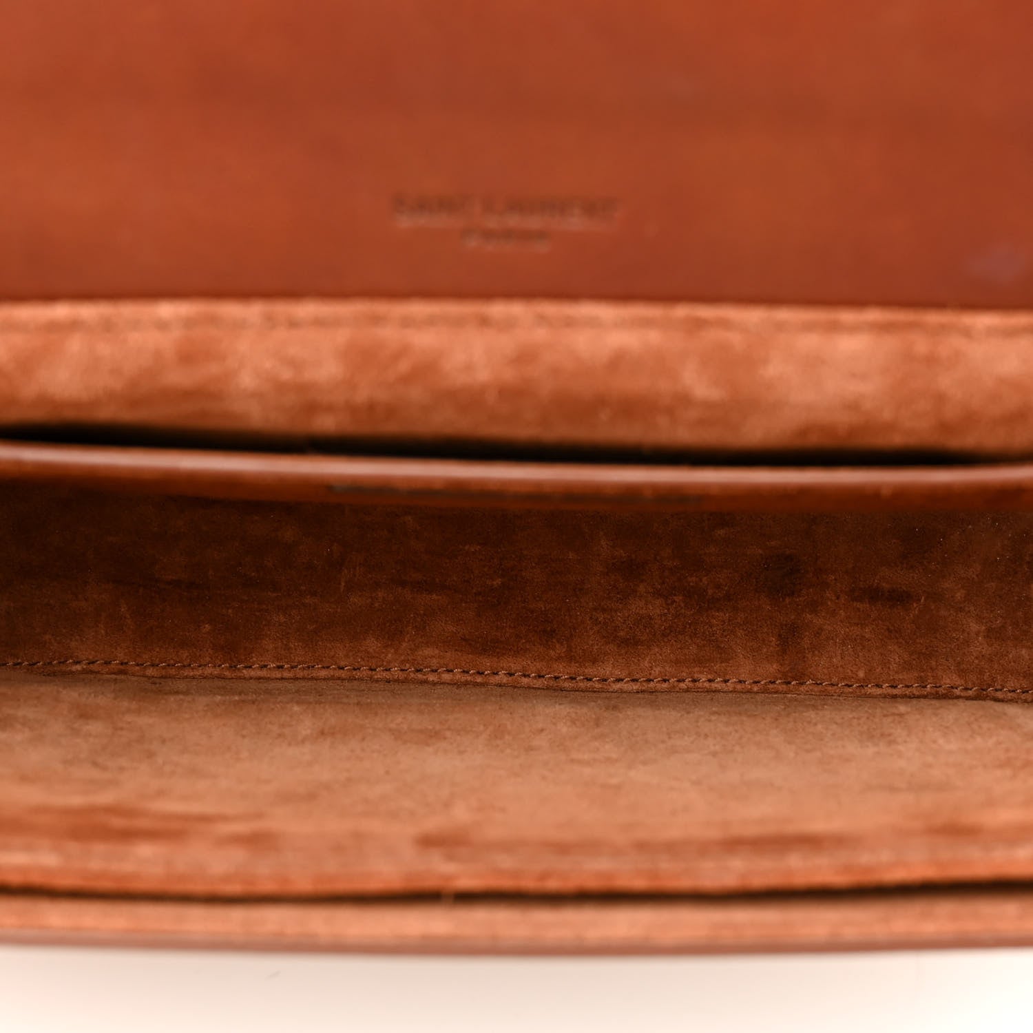 Saint Laurent Linen Calfskin Medium Bellechasse Beige Cognac 5 of 10