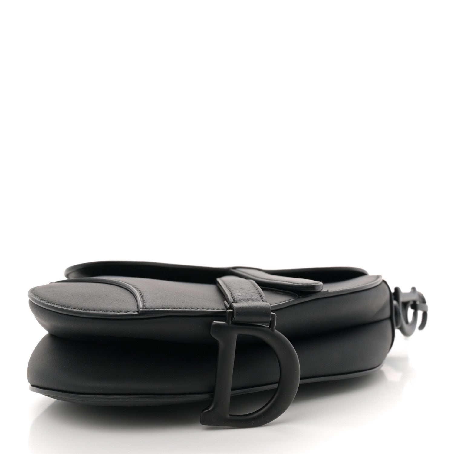 Christian Dior Ultra Matte Calfskin Mini Saddle Bag Black 4 of 12