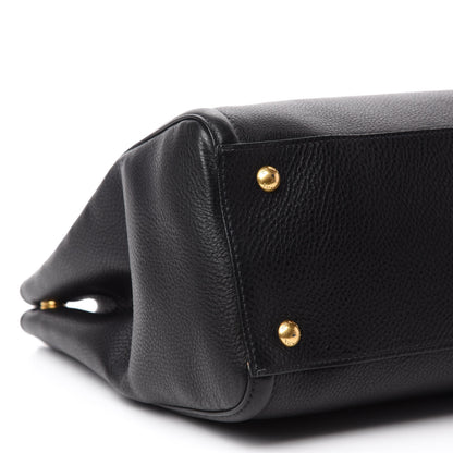 Prada Vitello Daino Large Tote Black 6 of 11