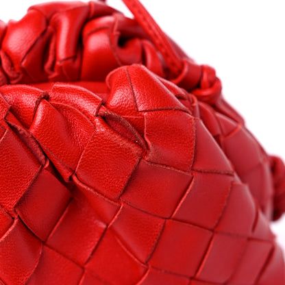 Bottega Veneta Nappa Intrecciato The Mini Pouch Bright Red 11 of 12