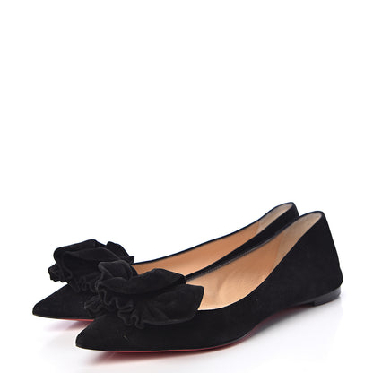 Christian Louboutin Veau Velours Anemosea Flats 38 Black 3 of 14