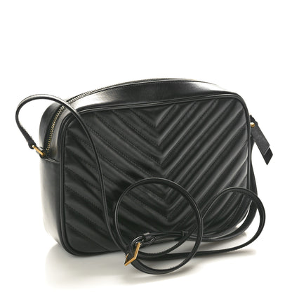 Saint Laurent Calfskin Matelasse Monogram Lou Camera Bag Black 4 of 11