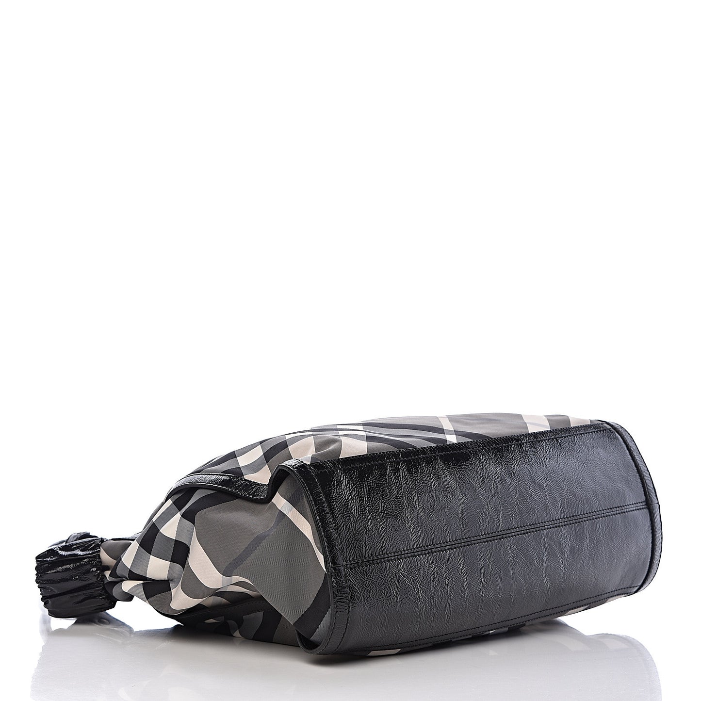 Nylon Beat Check Tote Black