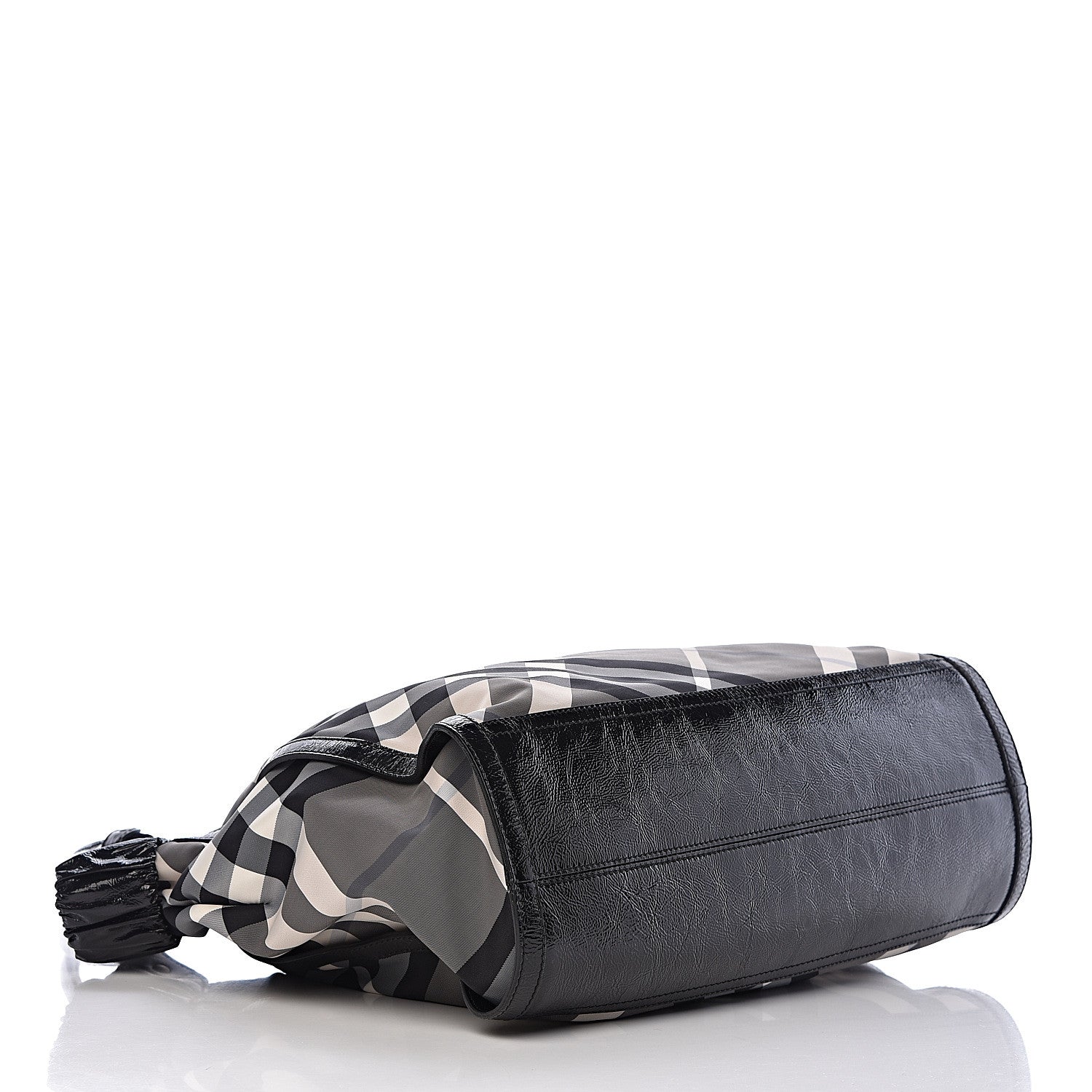 Burberry Nylon Beat Check Tote Black 4 of 9