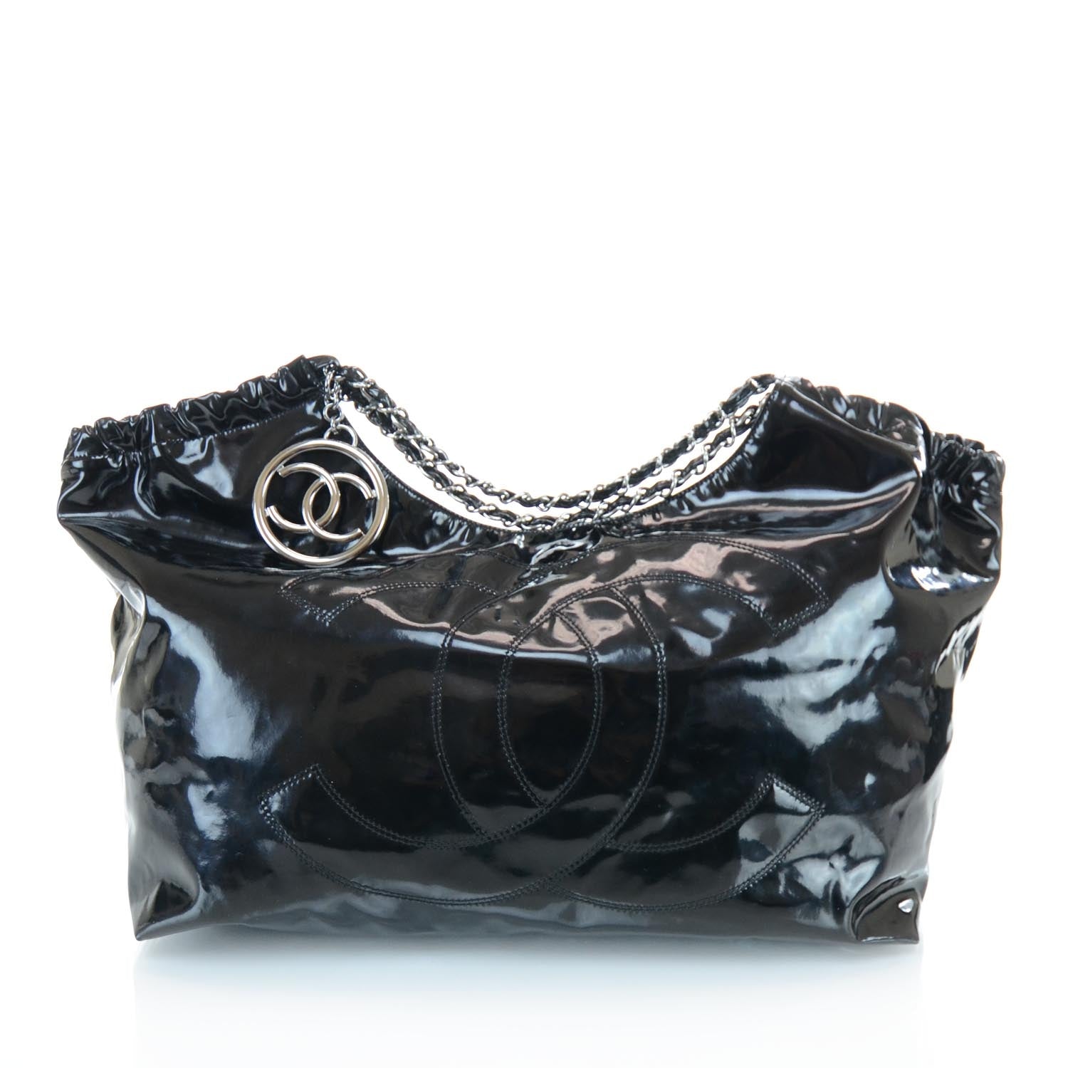 Chanel Vinyl XL Coco Cabas Black 1 of 12