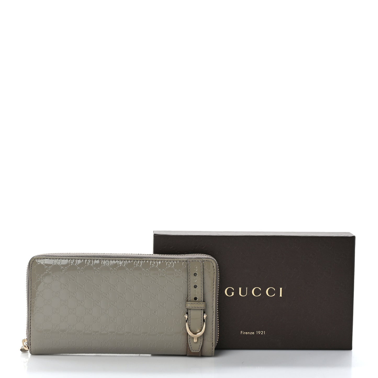 Patent Microguccissima Nice Zip Around Wallet