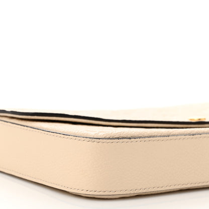 Louis Vuitton Empreinte Pochette Felicie Chain Wallet Cream 9 of 11