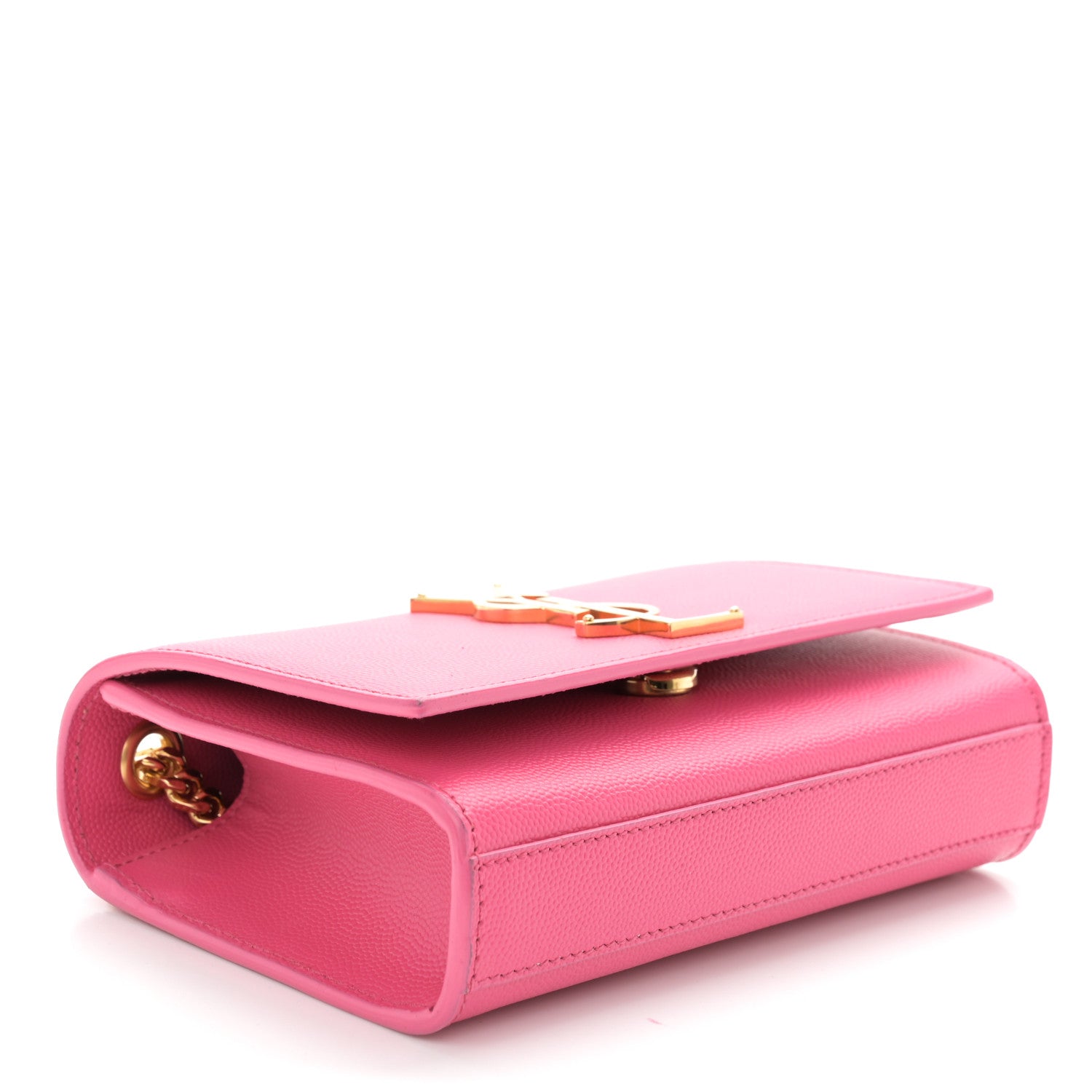 Saint Laurent Grain De Poudre Small Monogram Kate Satchel Bubblegum 4 of 9