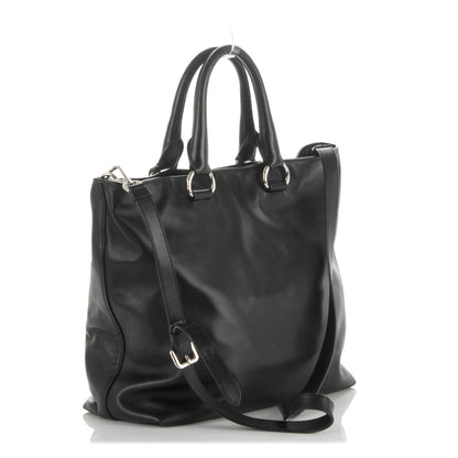 Prada Soft Calf Shopping Tote Nero Black 4 of 8