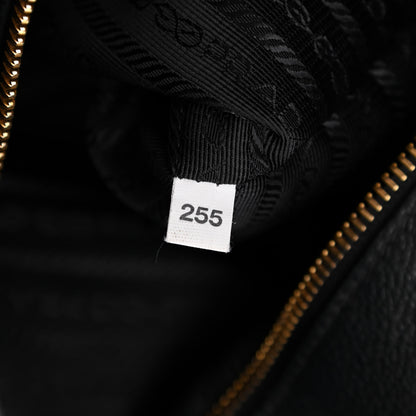 Prada Vitello Daino Side Zip Tote Black 6 of 9
