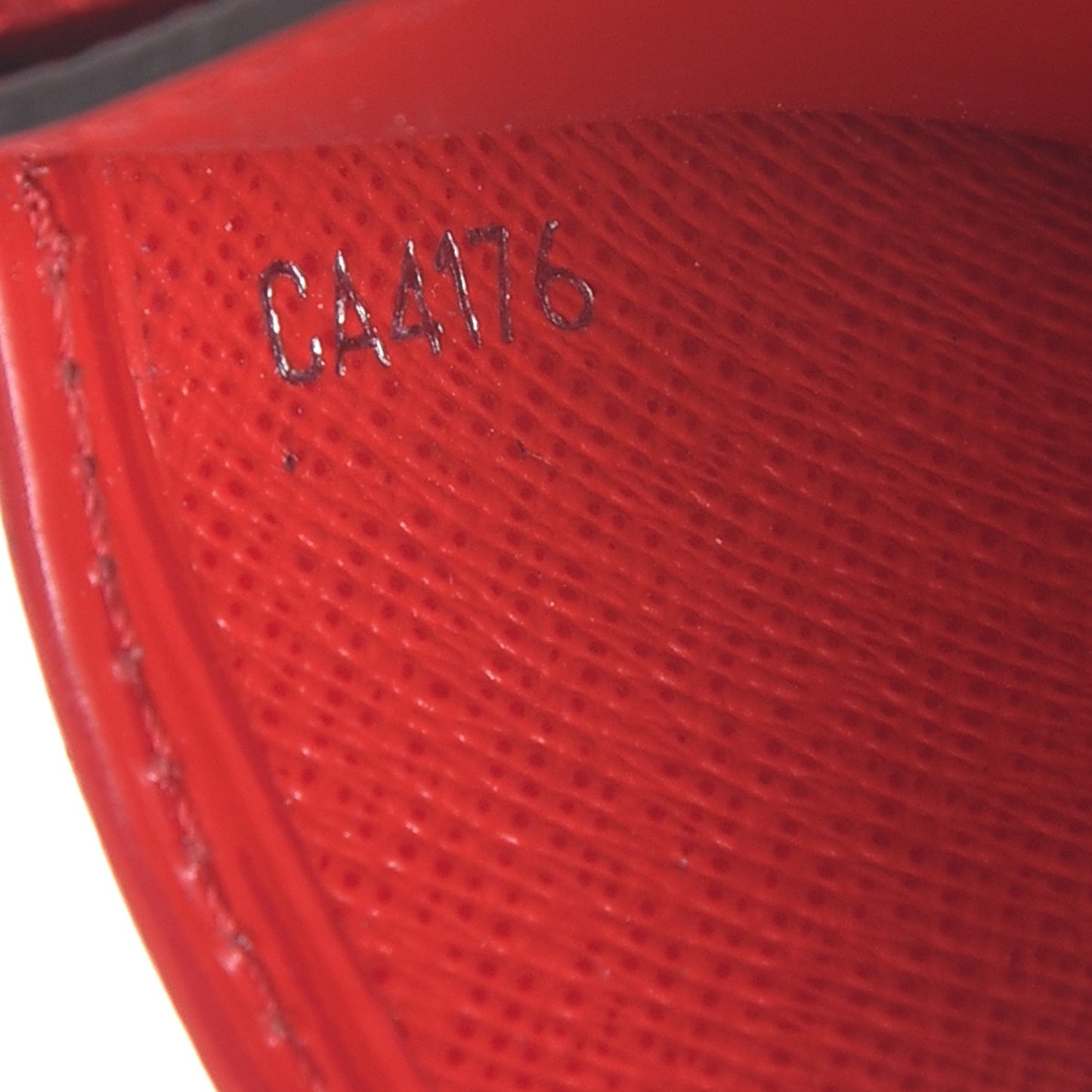 Epi Card Holder Coquelicot