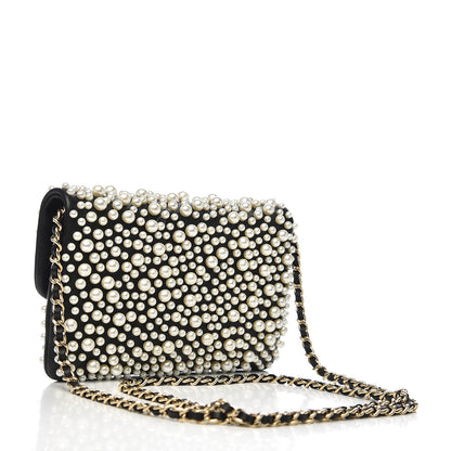 Chanel Lambskin Pearls Flap Black 3 of 12