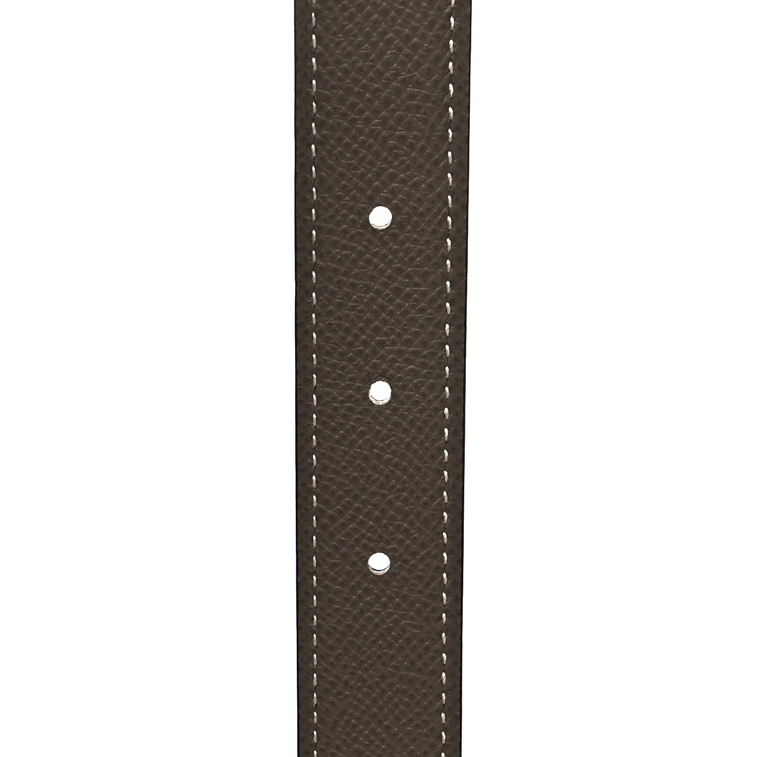 Hermes Swift Epsom 24mm H Cursives Belt 75 Black Etoupe 6 of 6