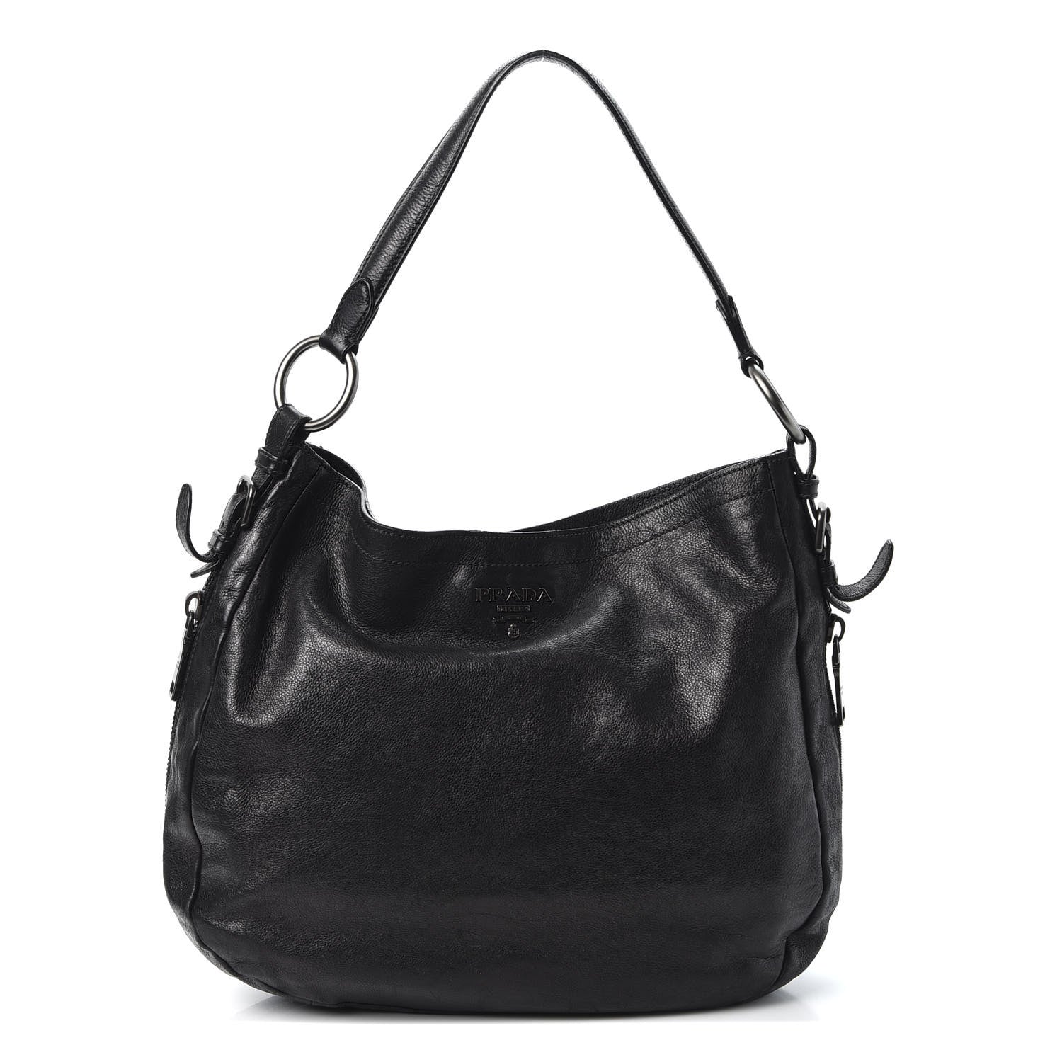 Prada Soft Calf Hobo Black 1 of 13