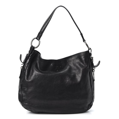 Prada Soft Calf Hobo Black 1 of 13