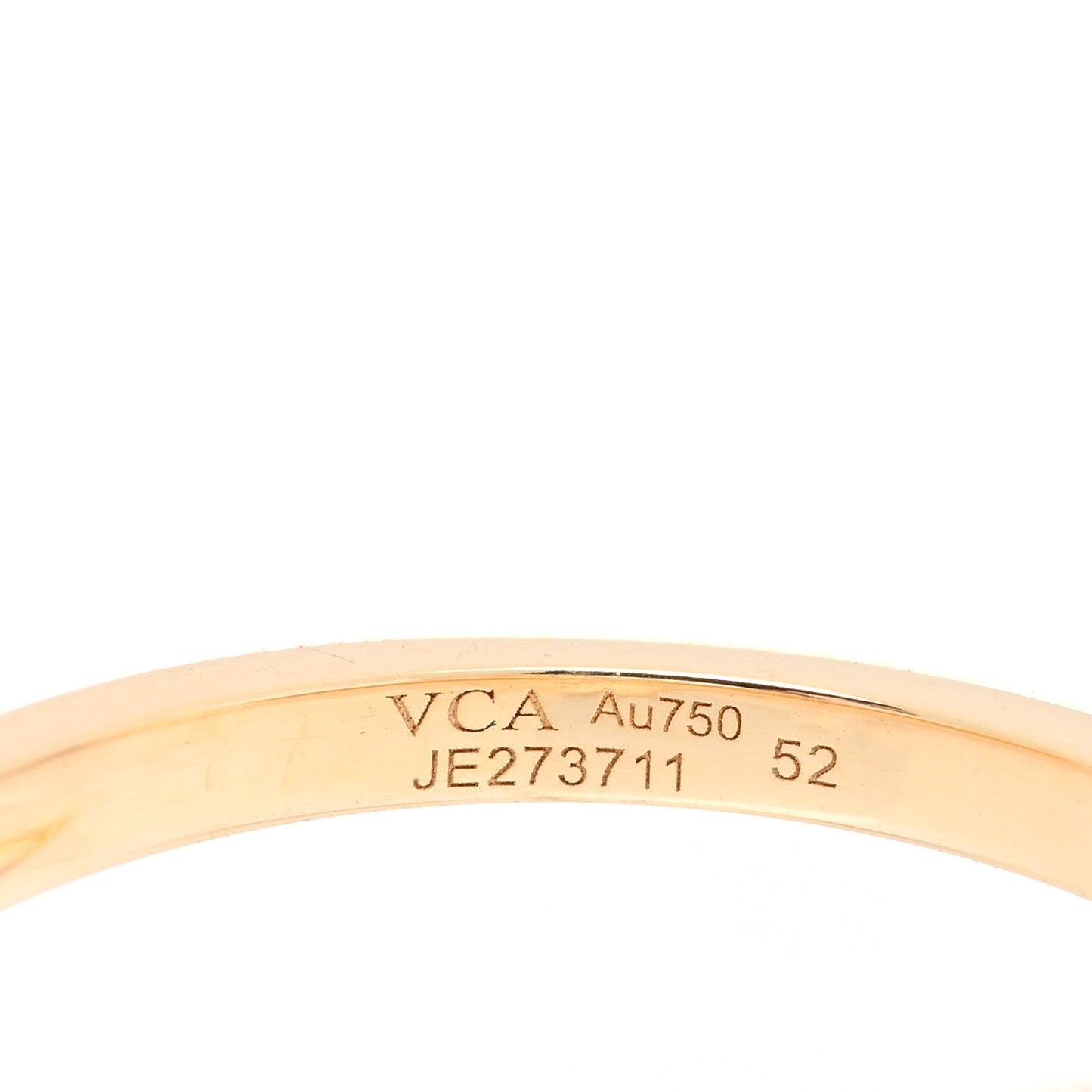 18K Yellow Gold Diamond Mother of Pearl Sweet Alhambra Effeuillage Ring 52 6