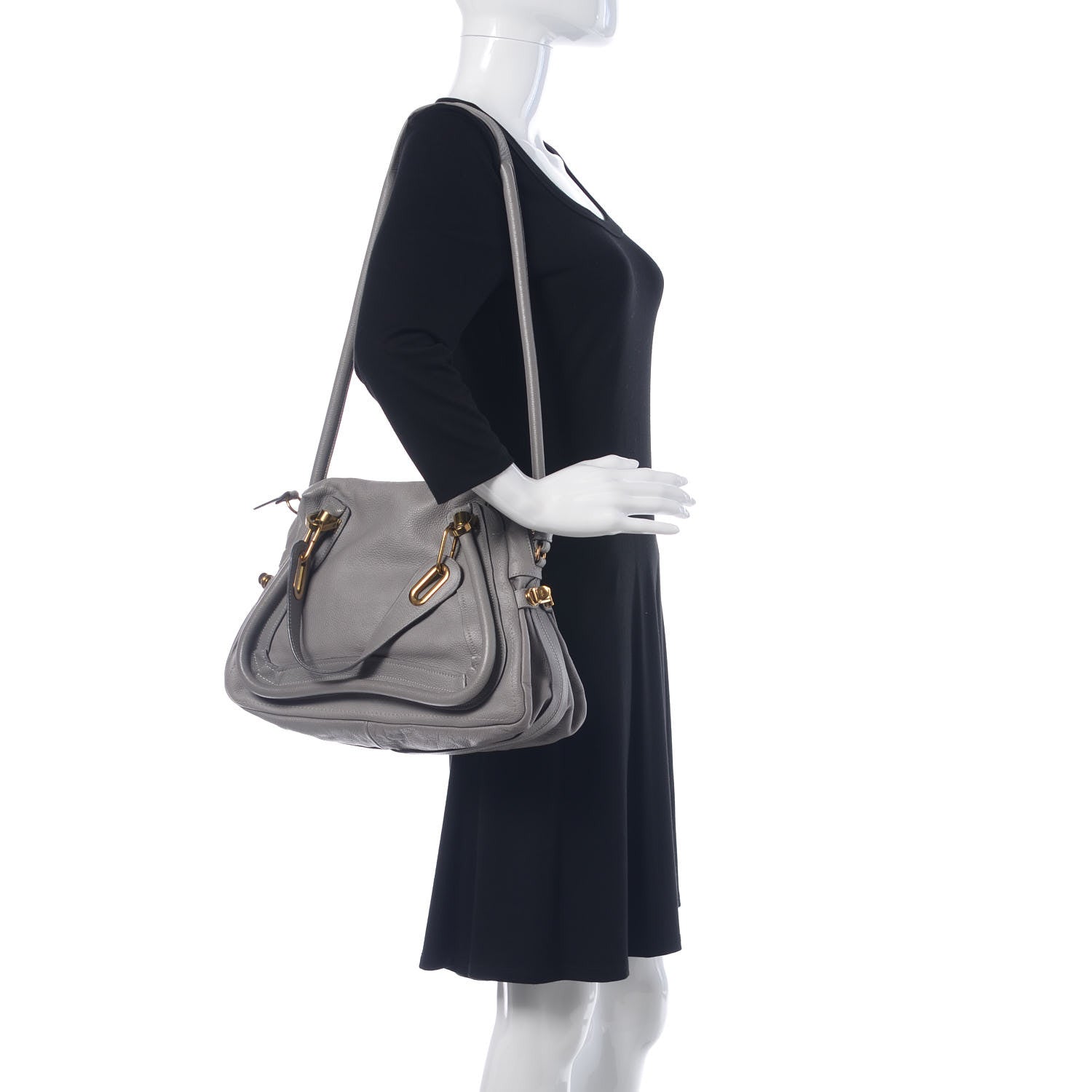 Chloe Calfskin Medium Paraty Cashmere Grey 2 of 14