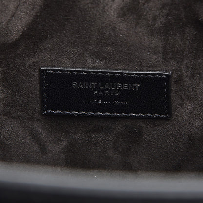 Saint Laurent Calfskin Crocodile Embossed Medium Supple Sac de Jour Black 7 of 8