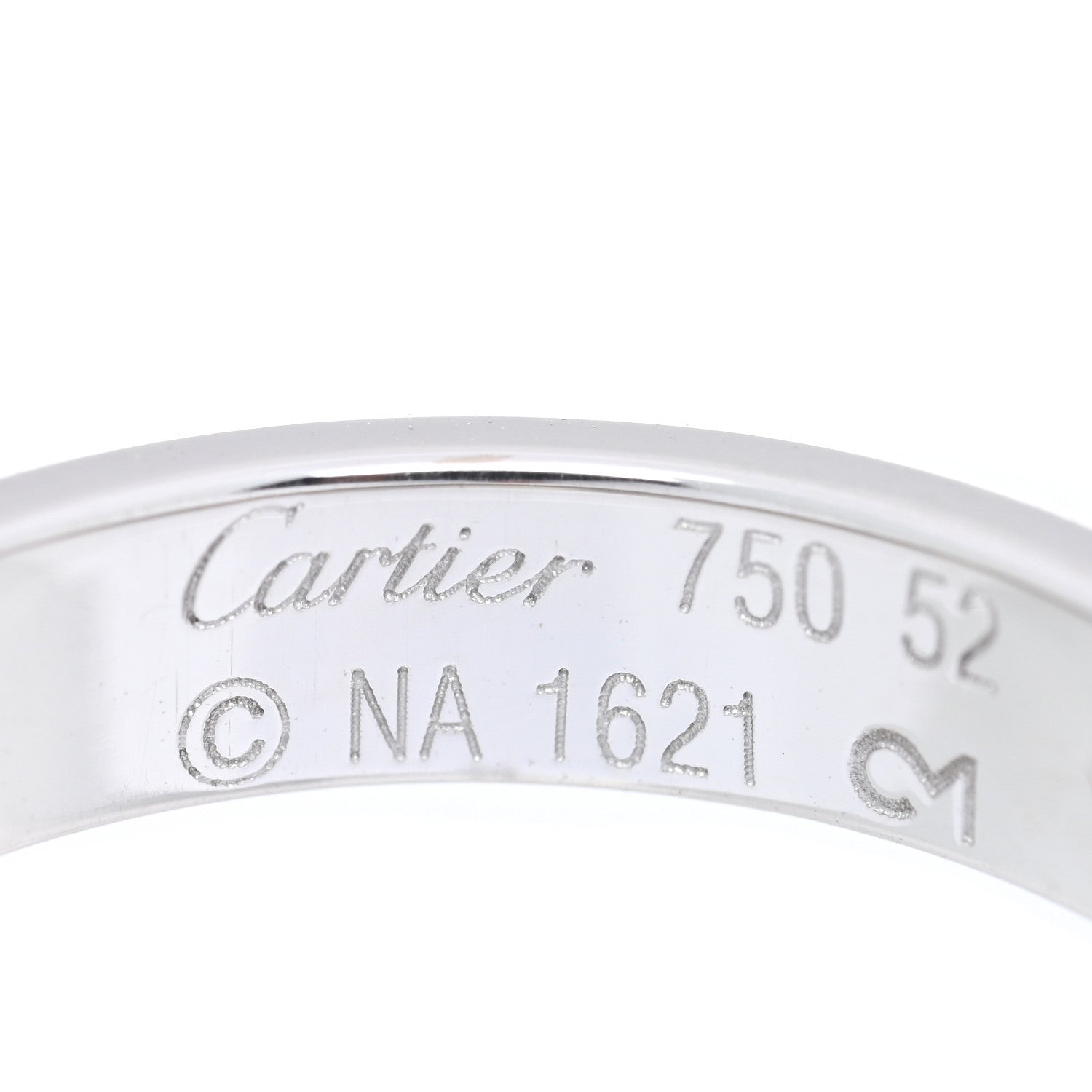 Cartier 18K White Gold Diamond 4mm LOVE Wedding Band Ring 52 6 4 of 4