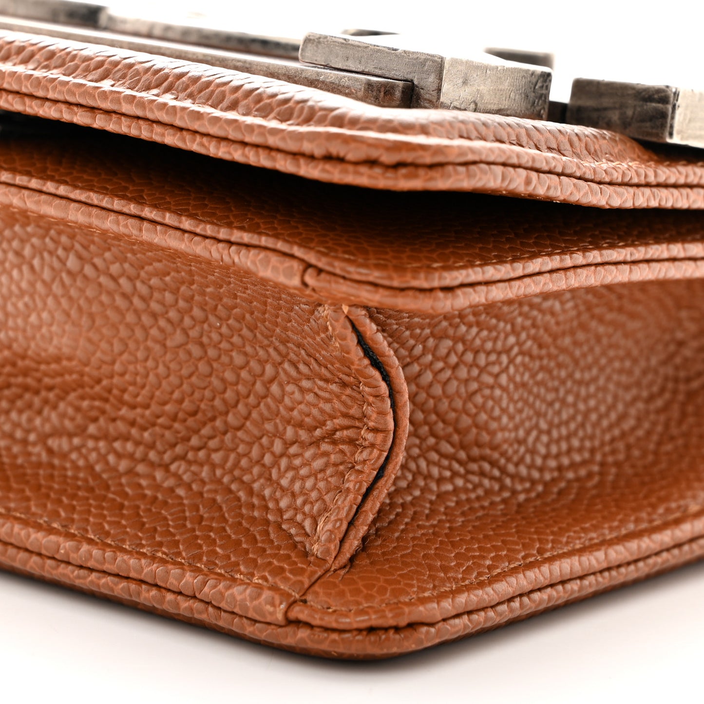 Caviar Mini Dallas Boy Brick Flap Brown