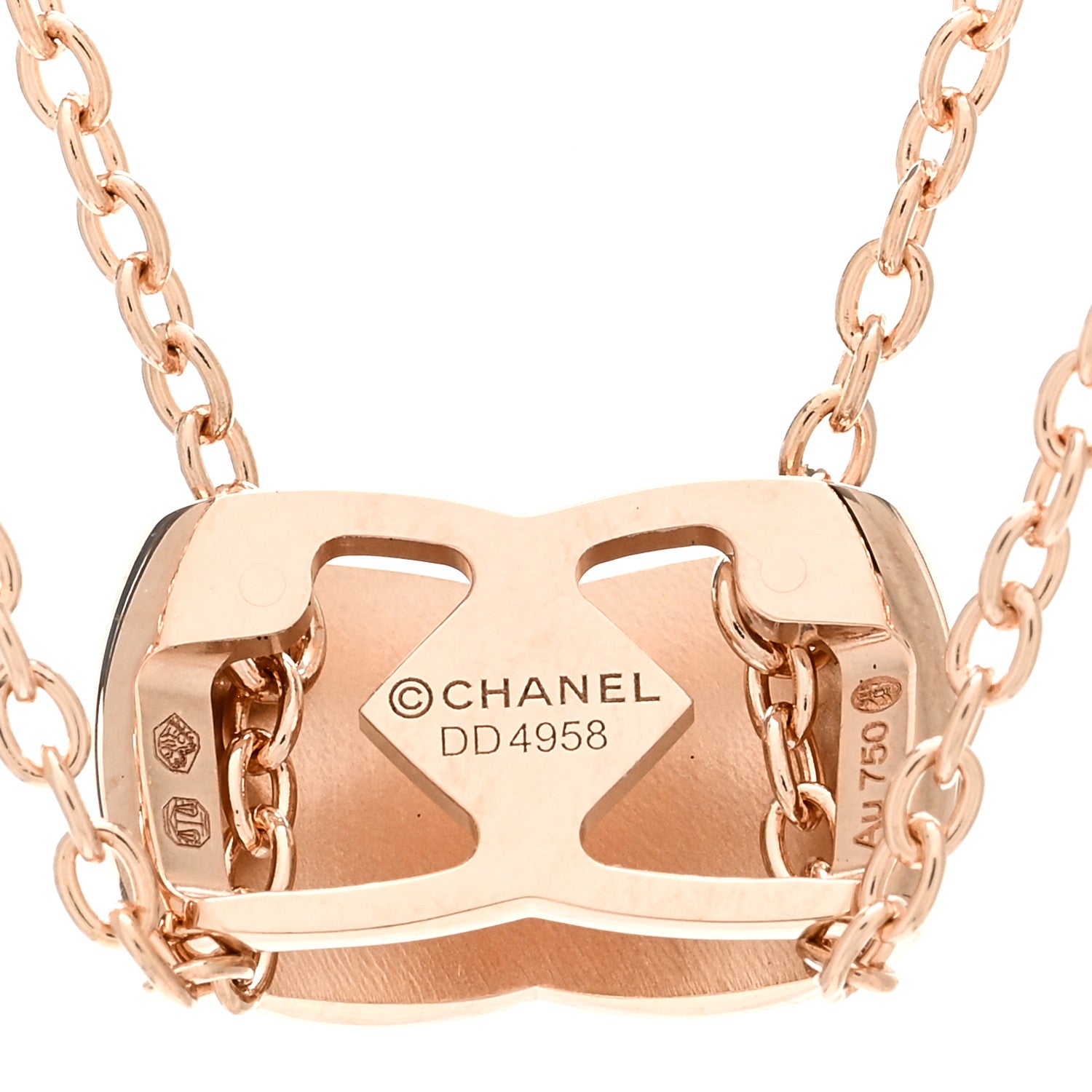 Chanel 18K Beige Gold Coco Crush Pendant Necklace 4 of 4