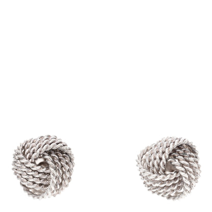 Tiffany Sterling Silver Twist Knot Earrings 1 of 4