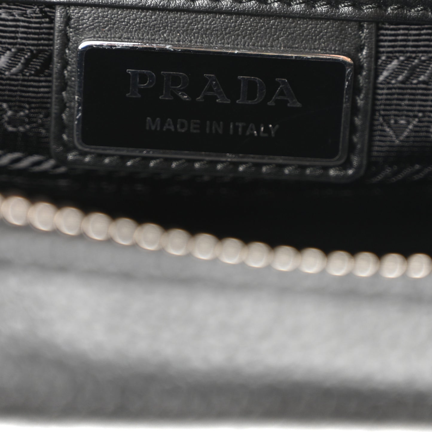 Vitello Daino Charm Shoulder Bag Black