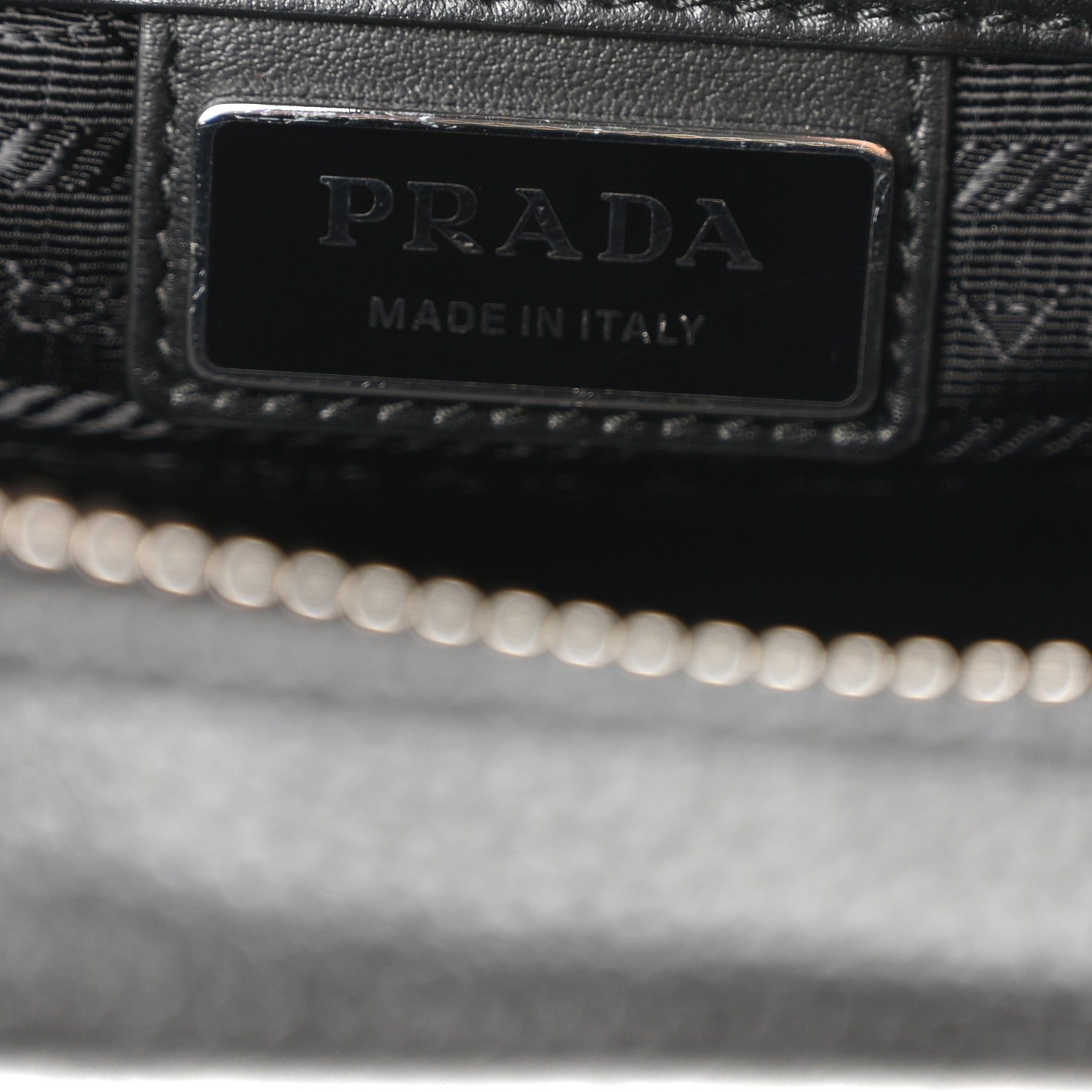 Prada Vitello Daino Charm Shoulder Bag Black 6 of 9