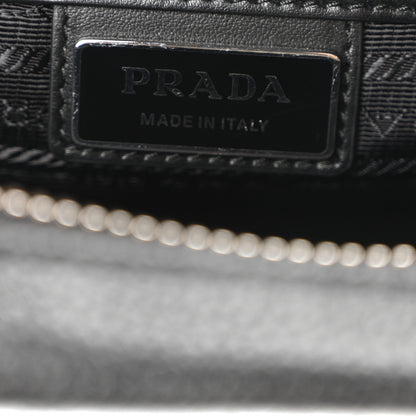 Prada Vitello Daino Charm Shoulder Bag Black 6 of 9