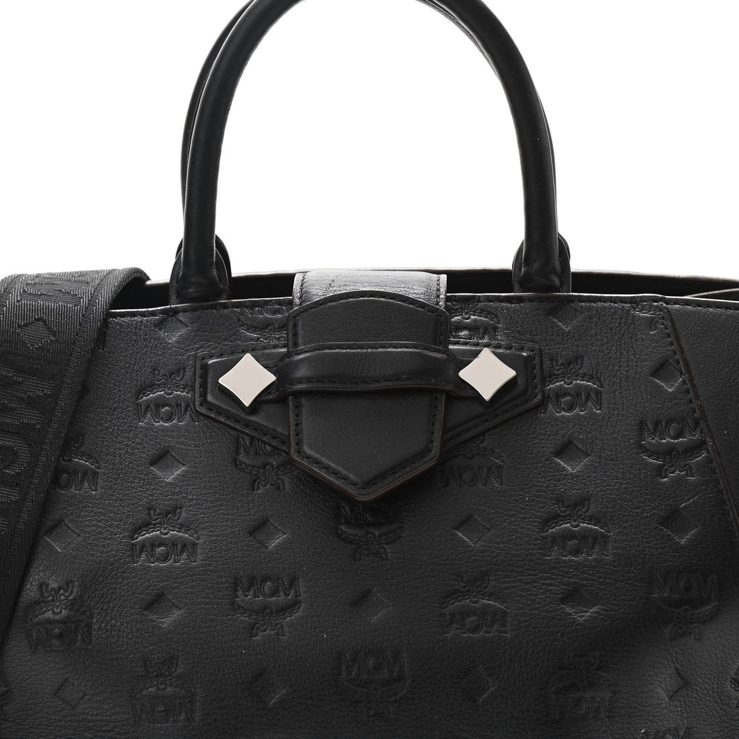 Calfskin Ottomar Monogram Medium Essential Tote Black