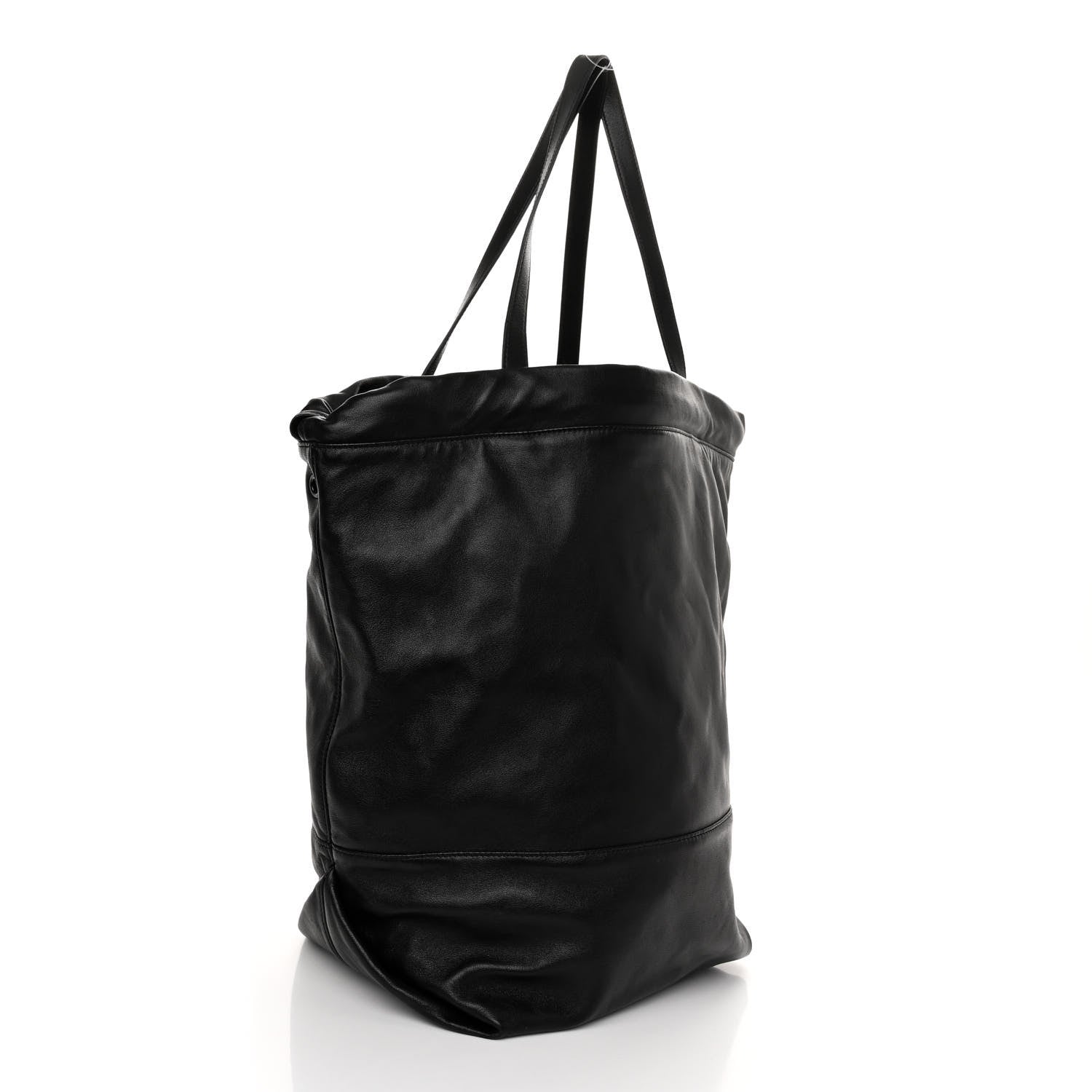 Saint Laurent Lambskin West Shopping Bag Black 4 of 10