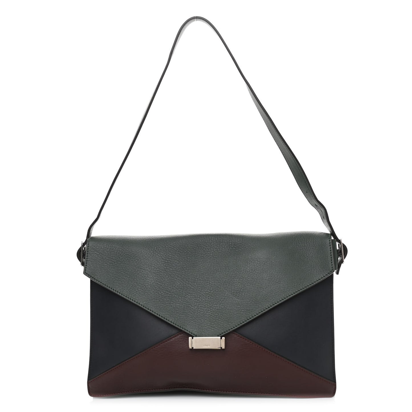 Smooth Calfskin Suede Medium Tri-Color Diamond Shoulder Bag Multi