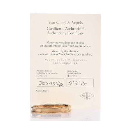 Van Cleef & Arpels 18K Yellow Gold Perlee Signature Bangle Bracelet M 5 of 5