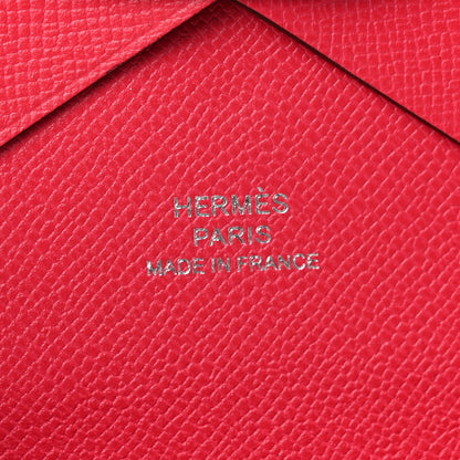 Hermes Epsom Calvi Duo Card Case Framboise 6 of 8
