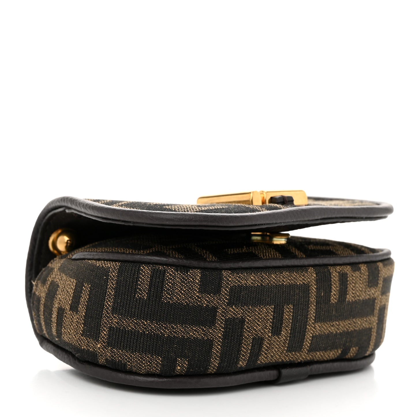 Fabric Jacquard FF 1974 Mini Fendi C'mon  Tobacco Moro Ebano