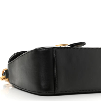 Gucci Calfskin Matelasse Mini GG Marmont Top Handle Shoulder Bag Black 9 of 11