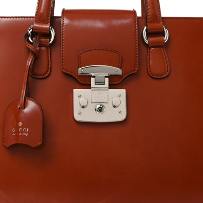 Gucci Regent Calfskin Large Lady Lock Flap Top Handle Bag Tan 8 of 10
