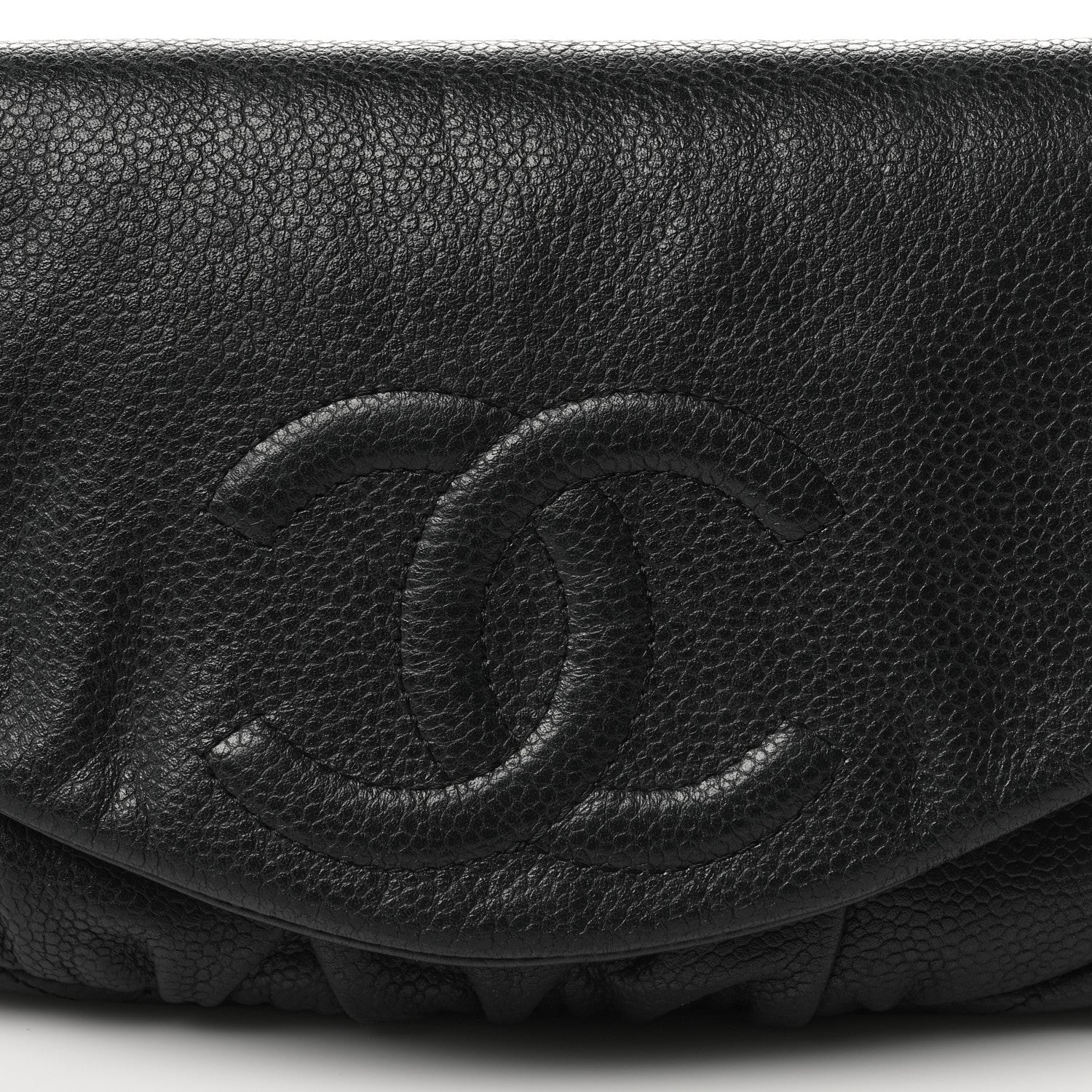 Chanel Caviar Half Moon Wallet On Chain WOC Black 9 of 11