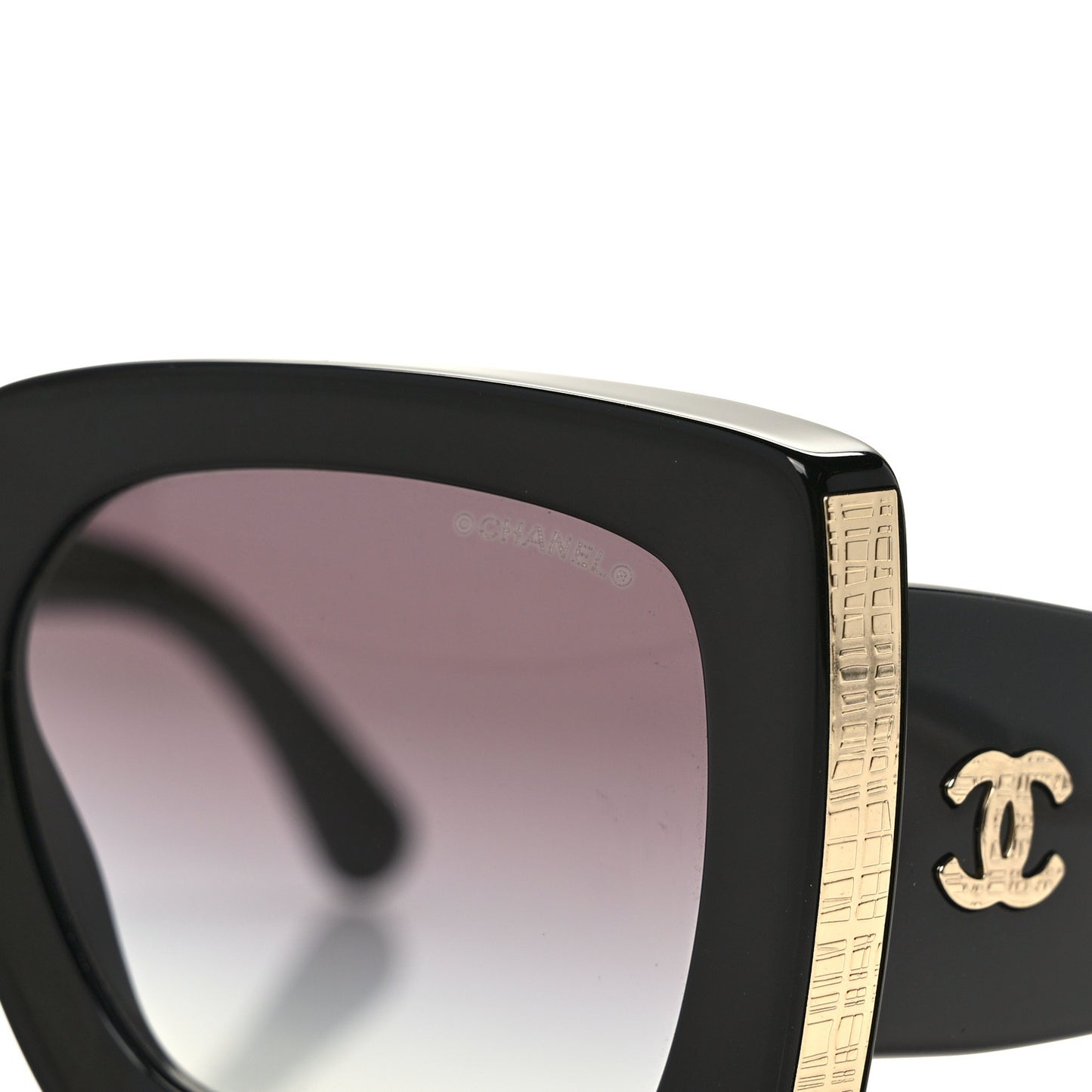 Acetate Rectangle Sunglasses 5435 Black