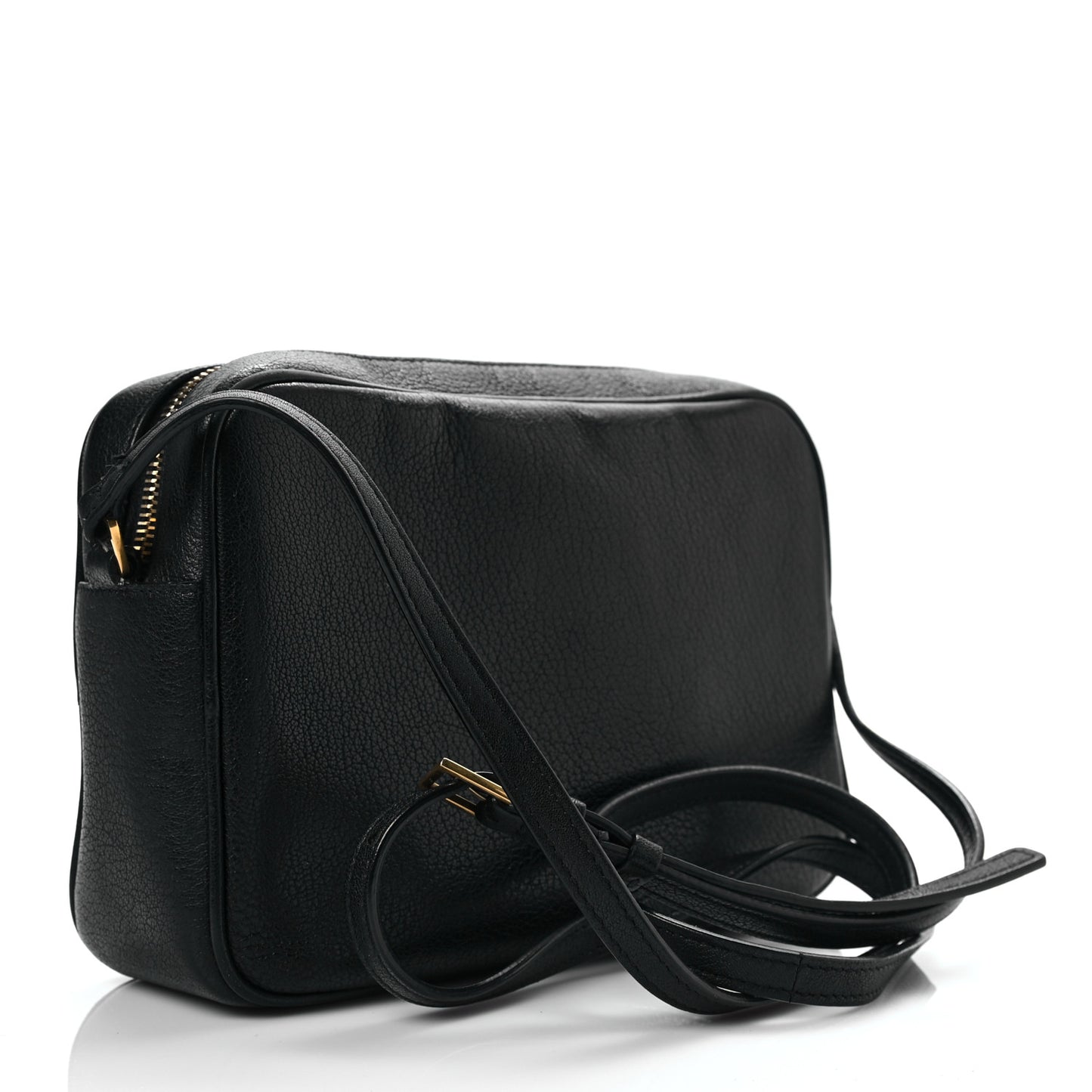 Lambskin Monogram Small Lou Camera Bag Black
