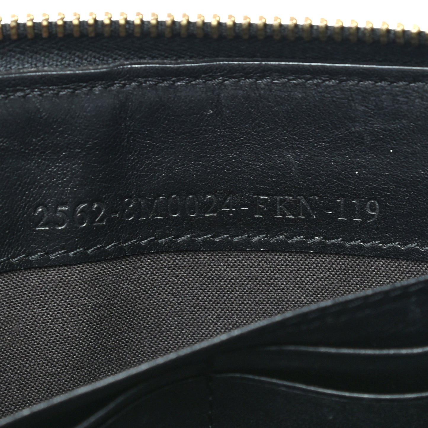 Pequin Cuoio Vegetale Zip Around Wallet Tobacco Black