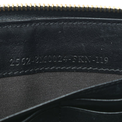 Fendi Pequin Cuoio Vegetale Zip Around Wallet Tobacco Black 8 of 8