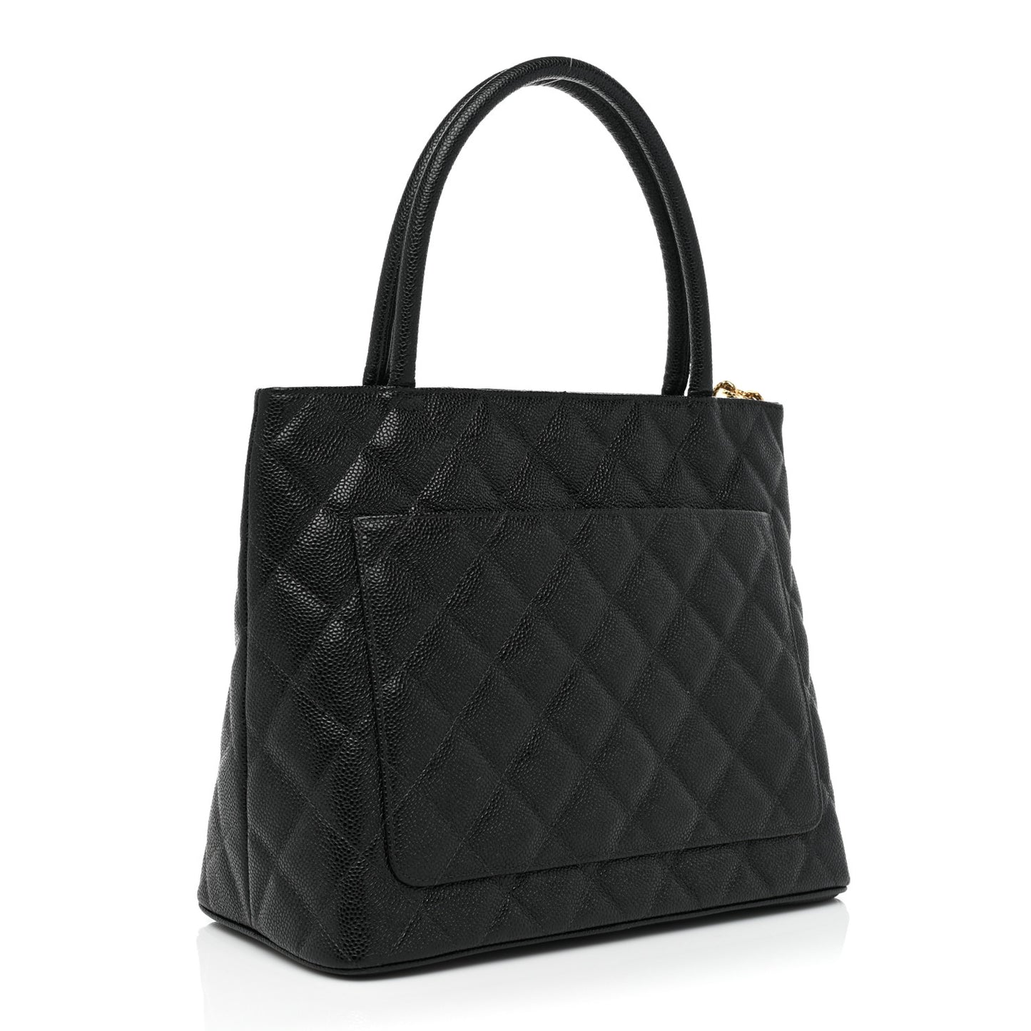 Caviar Quilted Medallion Tote Black