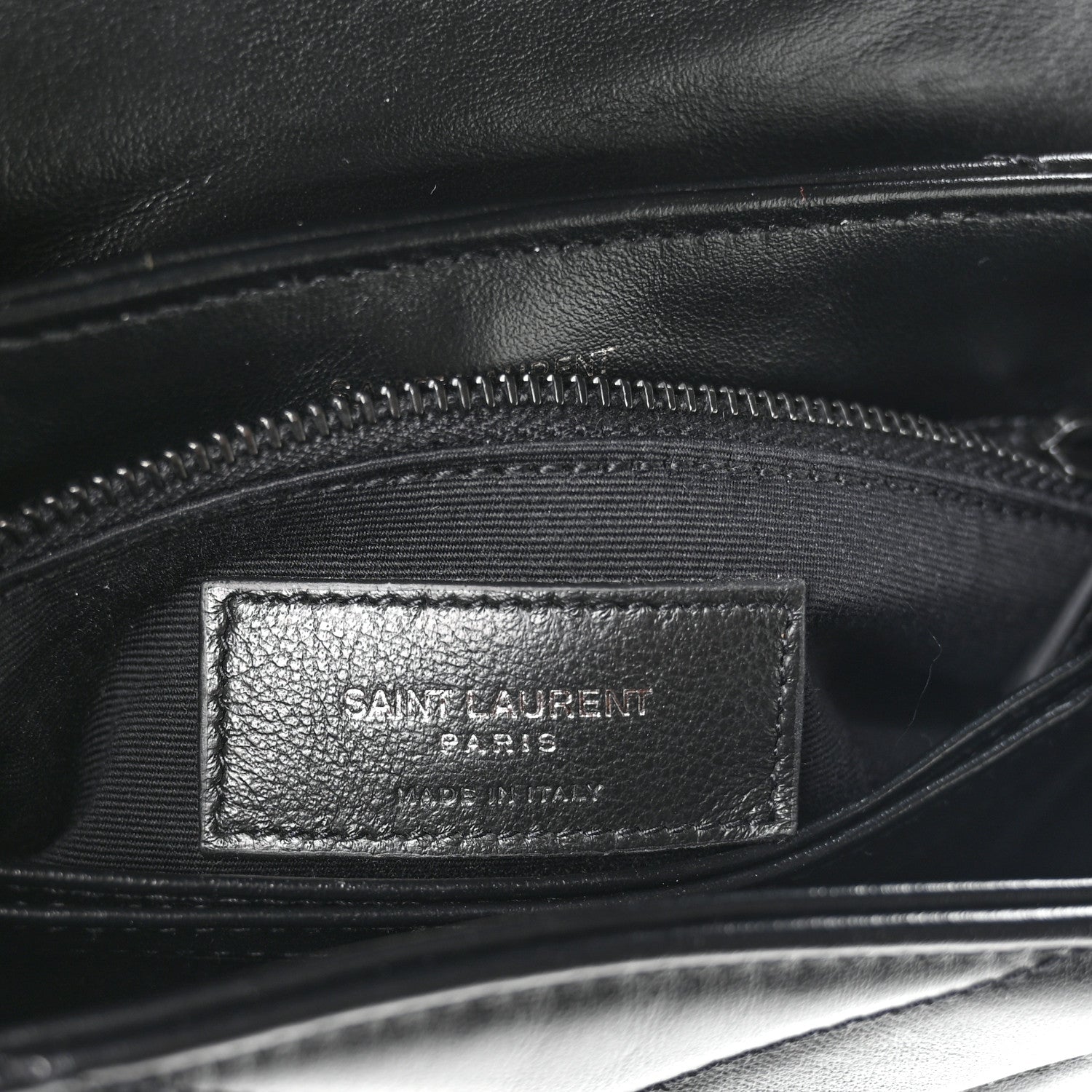 Saint Laurent Calfskin Y Quilted Monogram Monochrome Toy Loulou Crossbody Bag Black 6 of 11