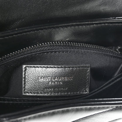 Saint Laurent Calfskin Y Quilted Monogram Monochrome Toy Loulou Crossbody Bag Black 6 of 11