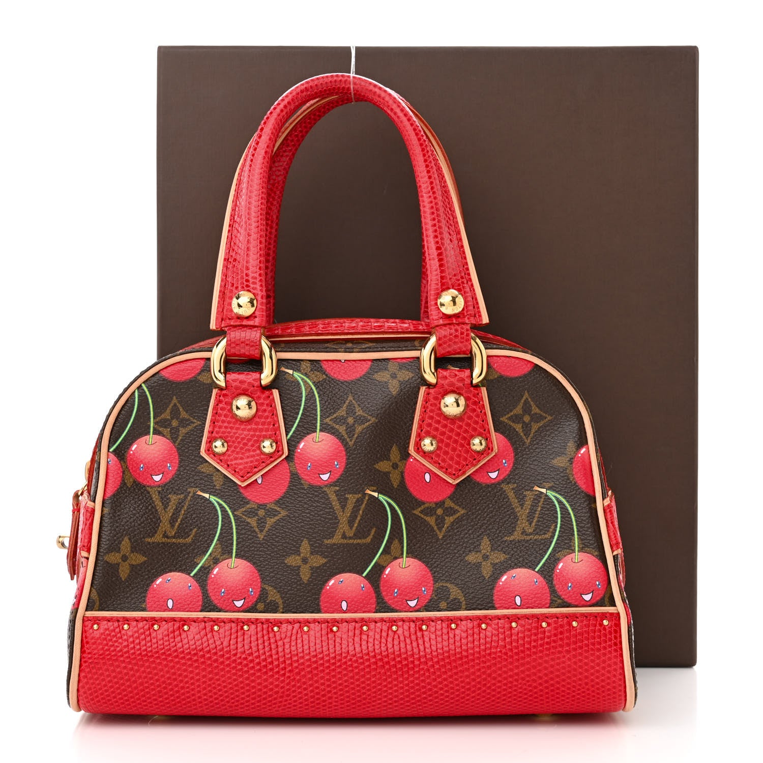 Louis Vuitton Lizard Monogram Cerises Neo Deauville 10 of 10