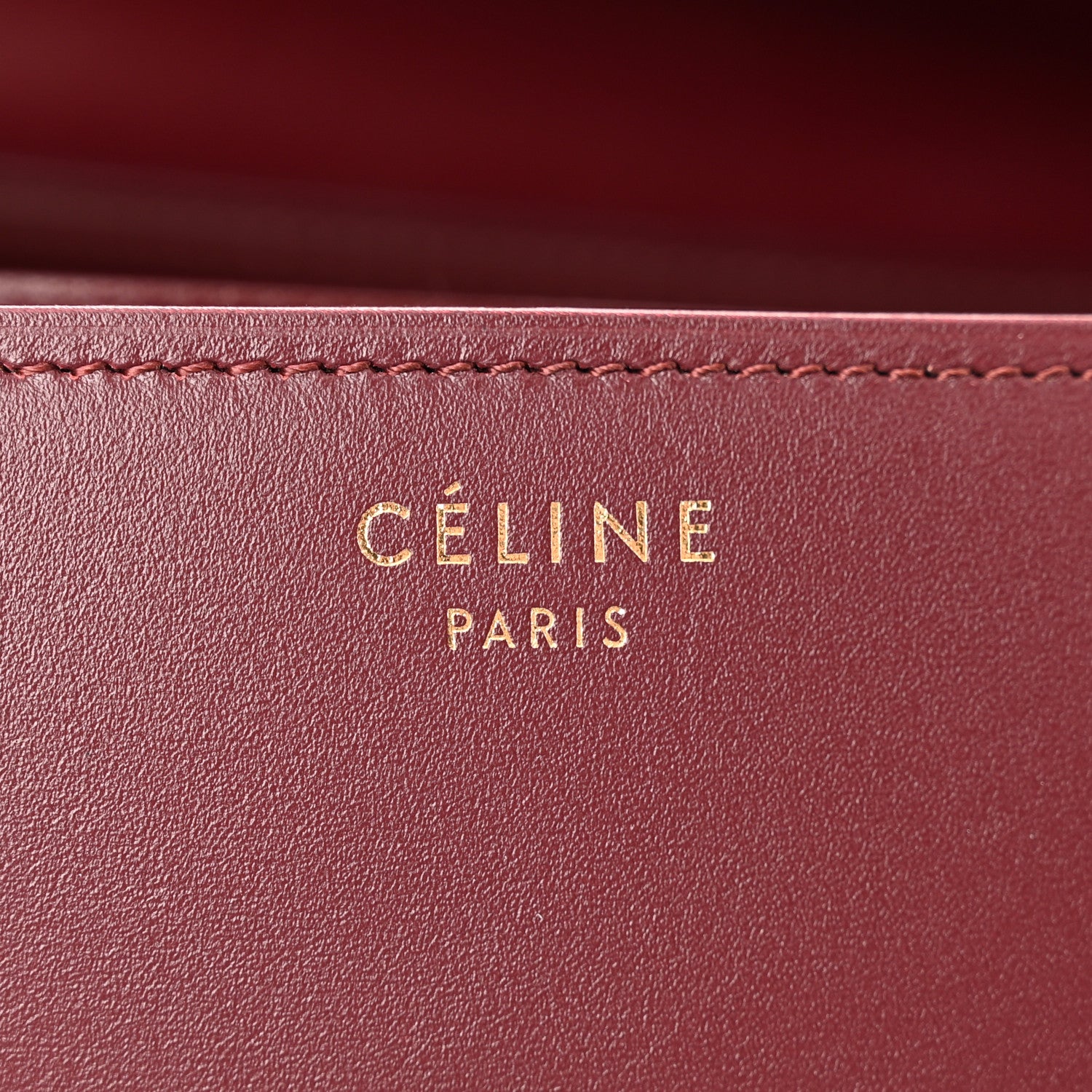 Celine Box Calfskin Medium Classic Box Flap Bag Burgundy 7 of 21
