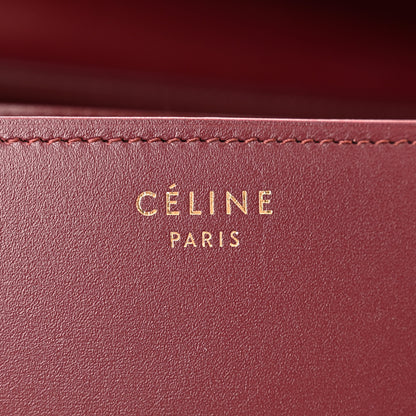 Celine Box Calfskin Medium Classic Box Flap Bag Burgundy 7 of 21